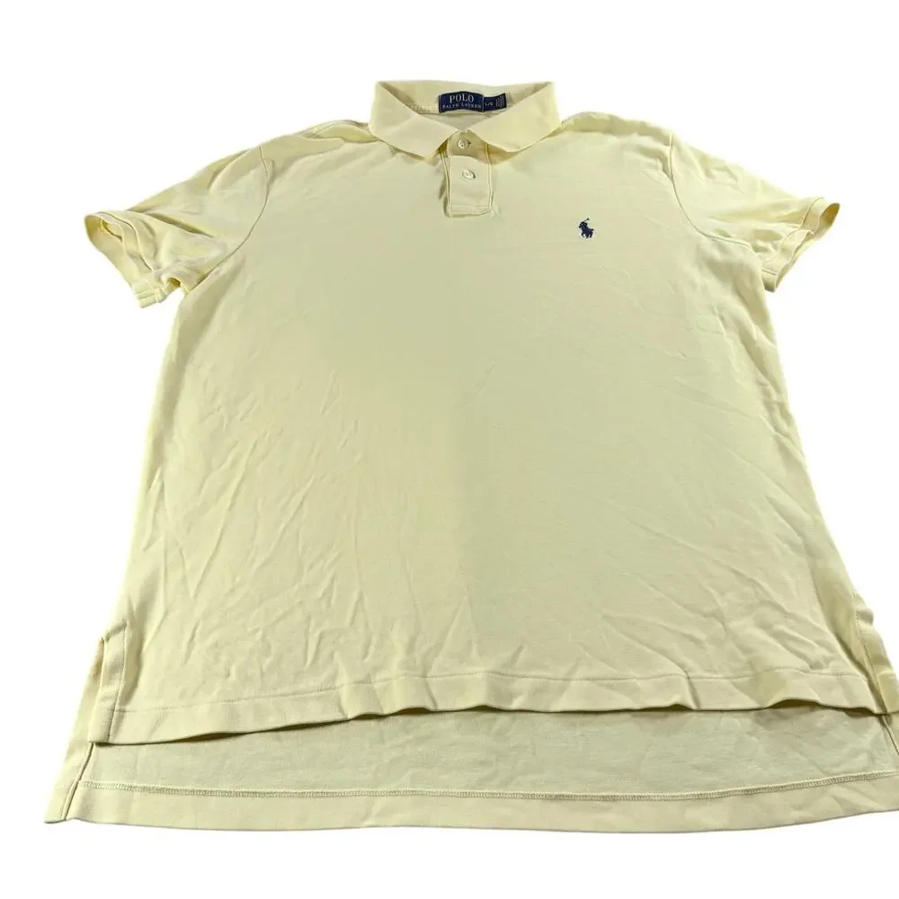 Polo Ralph Lauren Yellow Casual Short Sleeve Shirt‎ Sz L